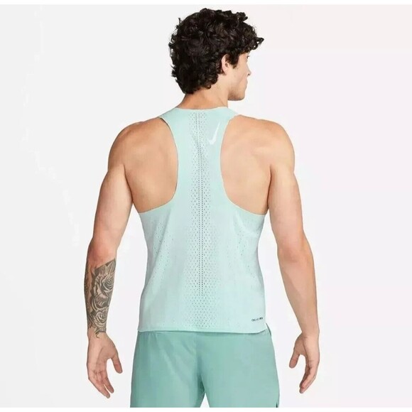 Nike Dri-FIT ADV AeroSwift Racing Running Singlet Jade Ice DM4624-346 Mens XXL - Picture 6 of 11